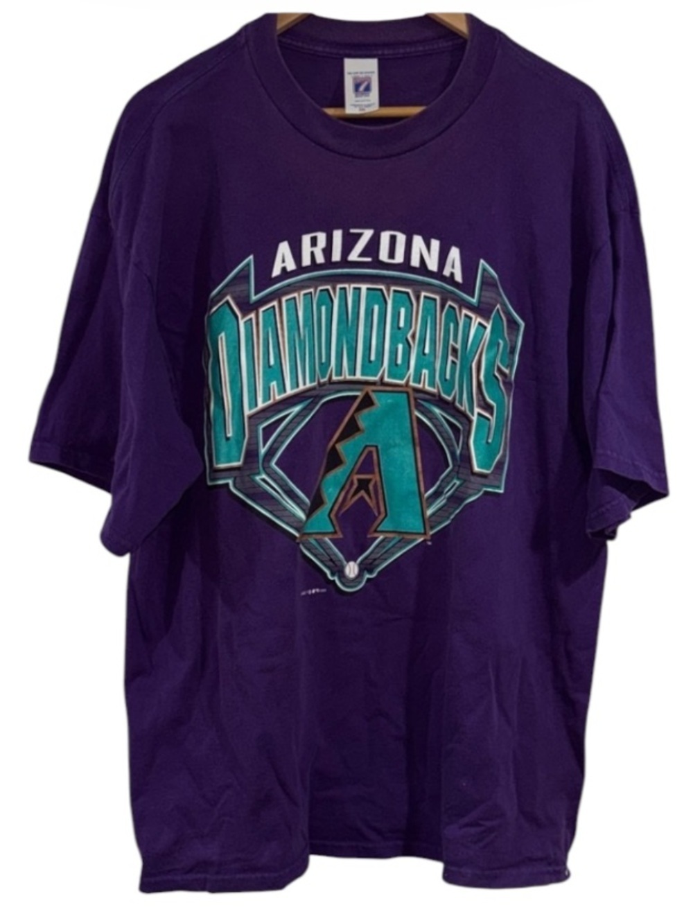Arizona Diamondbacks T-Shirt 1999 baseball vintage 2xl purple turquoise aqua